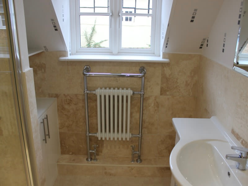 Ivory Filled and Honed Travertine Tile