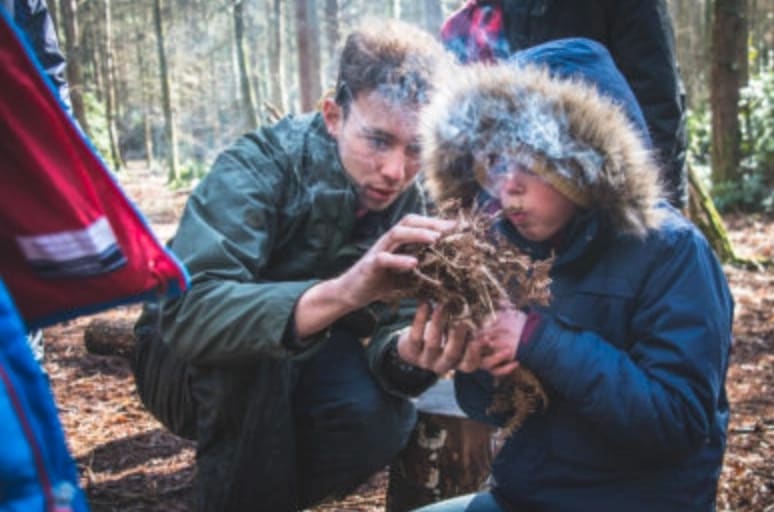 Learn something new like Bushcraft during Kids Parties with New Forest Activities.