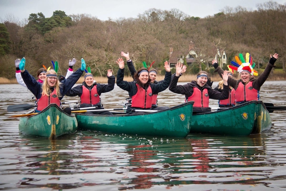 Canoeing and Kayaking on a Winter Paddling session.