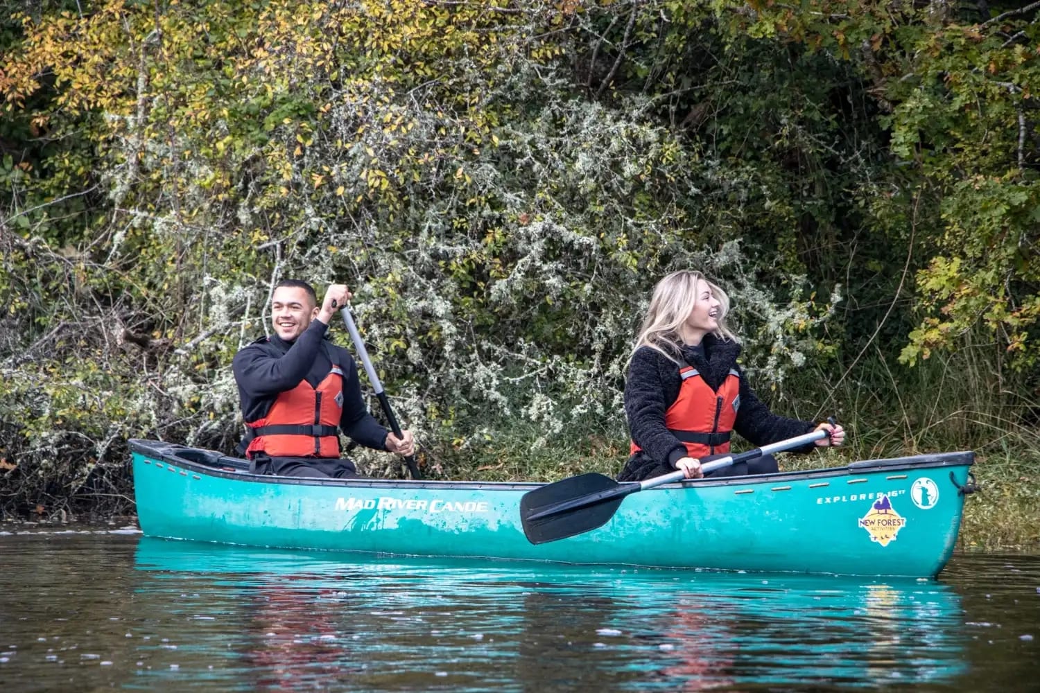 Choose either canoes or kayaks on your Winter Paddling session.