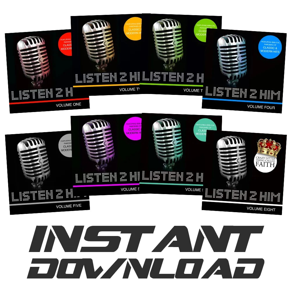 Complete Set Listen 2 Him Parody Music Vol 1-8 - Instant Download