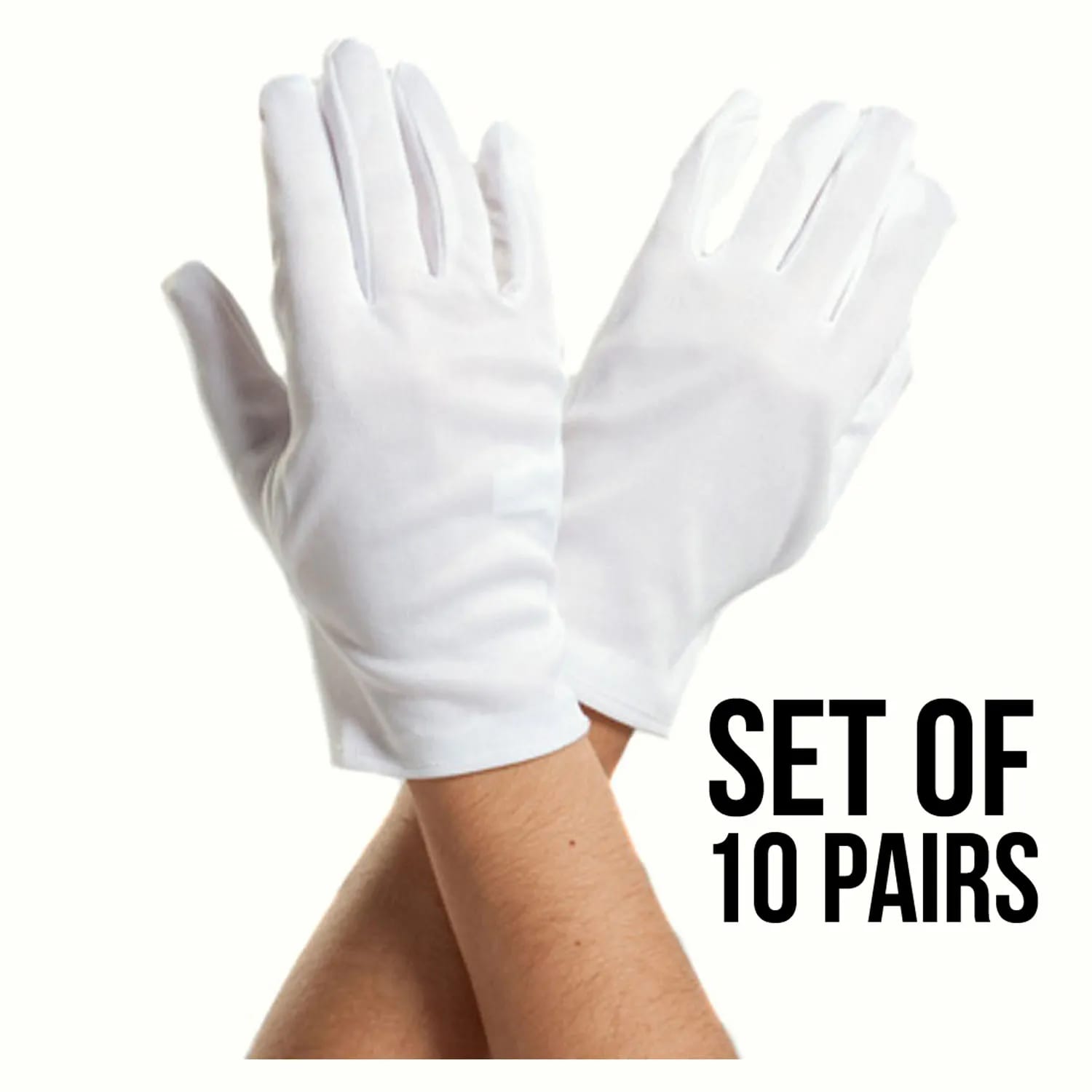 White Gloves - Set of 10 Pairs