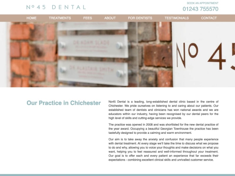 No45Dental Website Completion!
