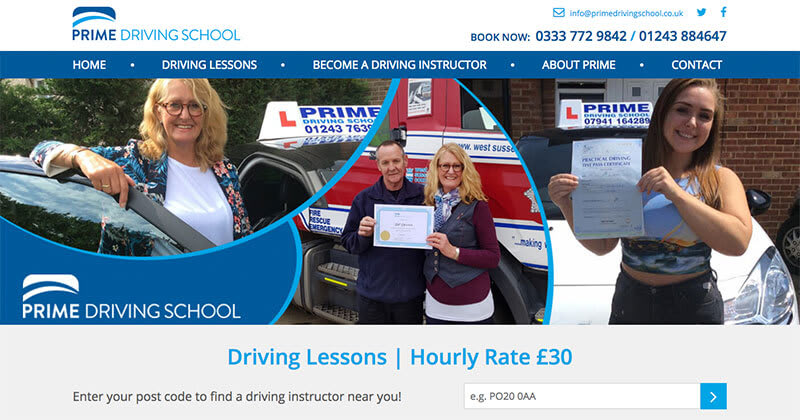 Prime Driving Schools Website Goes Live!